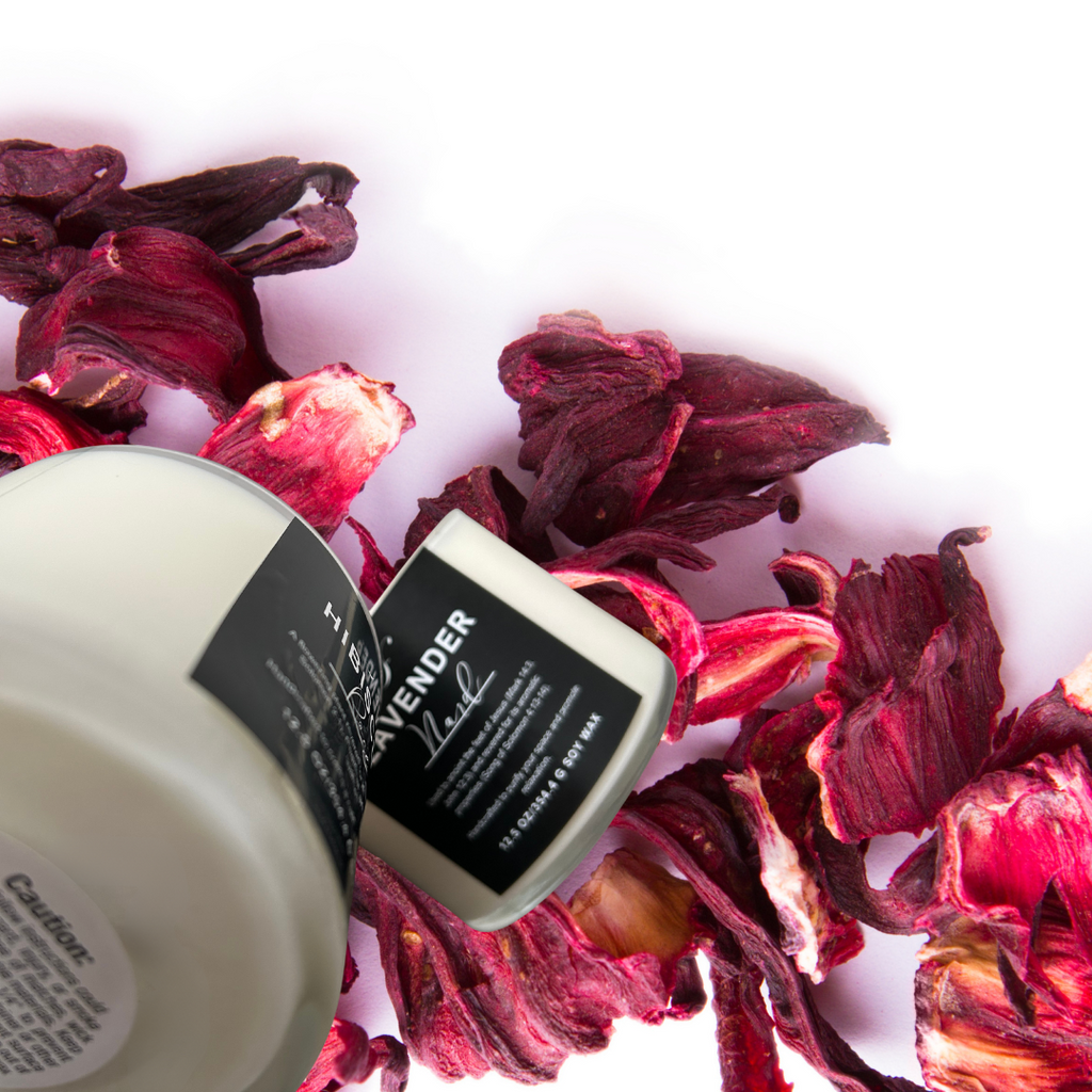 Hibiscus Rose Aromatherapy Candle - Decorative Candle for Home Decor and Ornaments