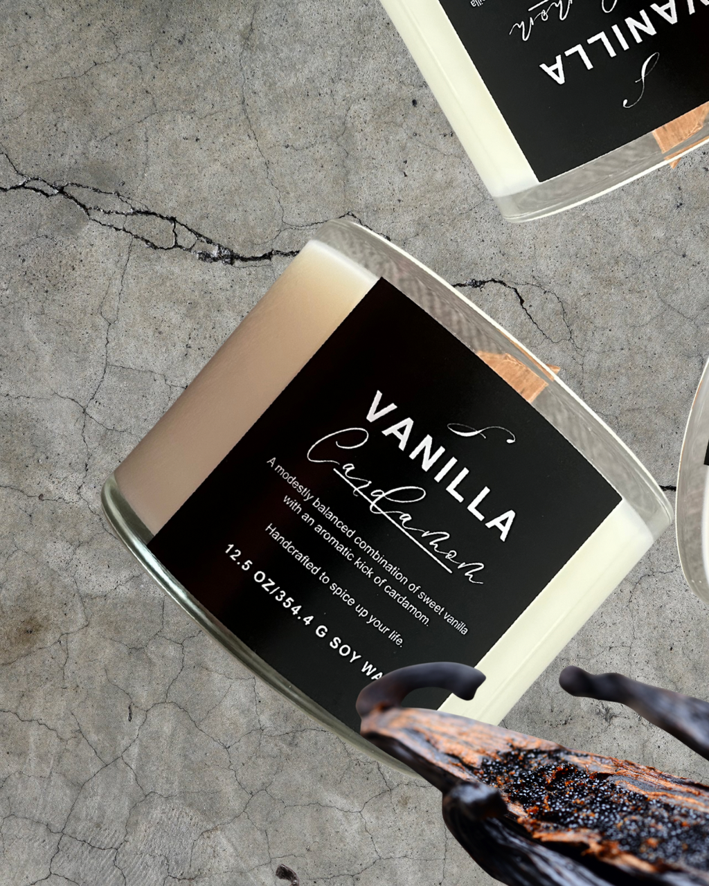 Vanilla Cardamom Aromatherapy Candle - Decorative Candle for Home Decor and Ornaments