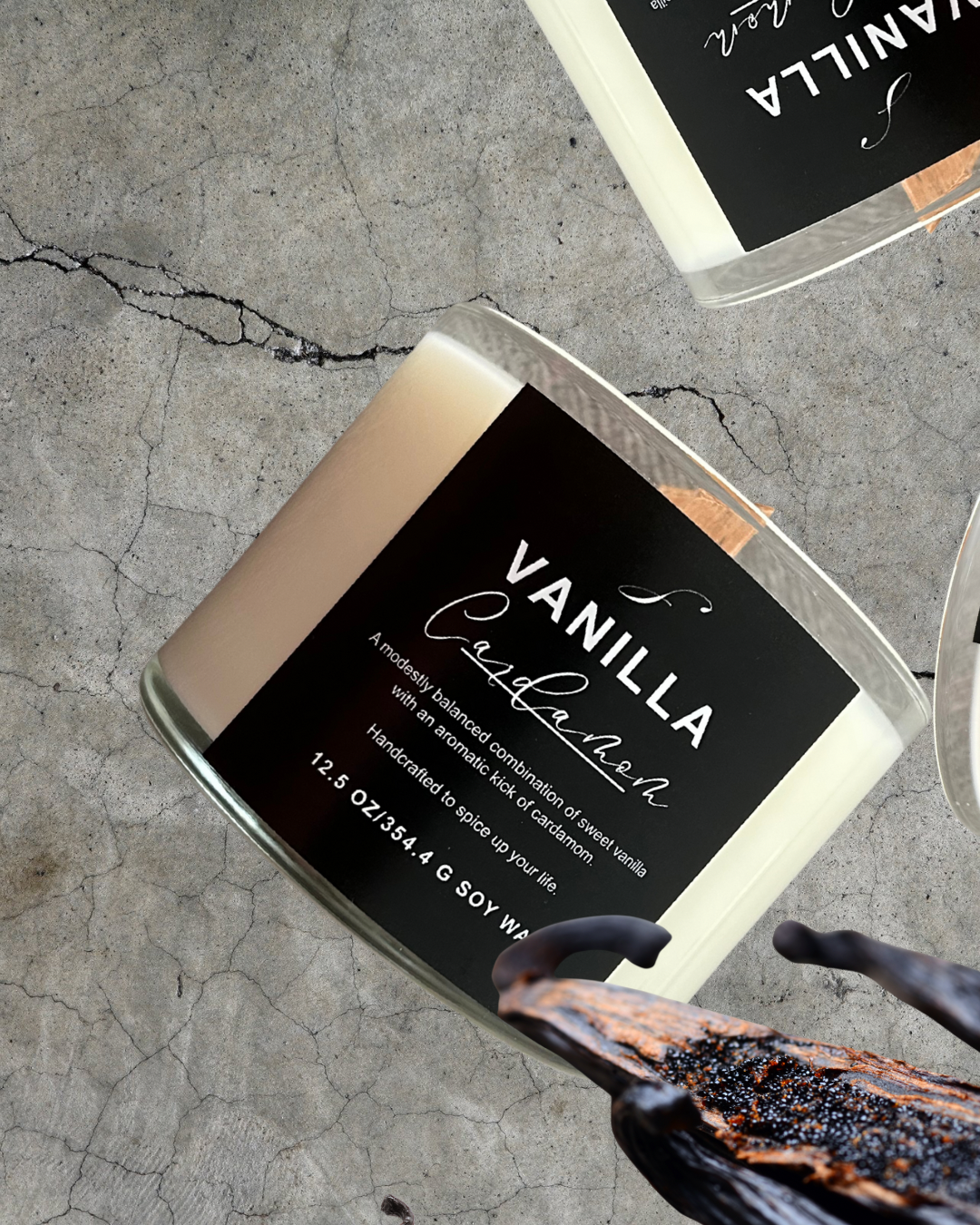 Vanilla Cardamom Aromatherapy Candle - Decorative Candle for Home Decor and Ornaments