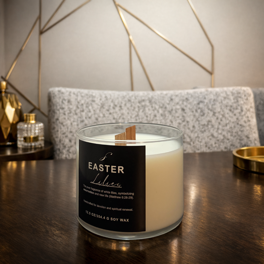 Easter Lilies Aromatherapy Candle - Decorative Candle for Home Decor and Ornaments